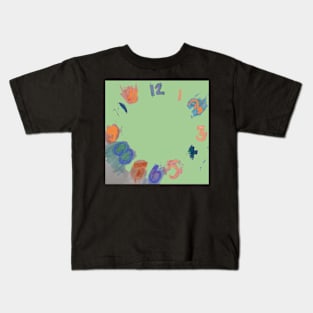 Clock with Numbers, watercolor Kids T-Shirt